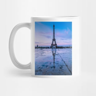 Eiffel Tower Reflections in Pink and Blue Mug